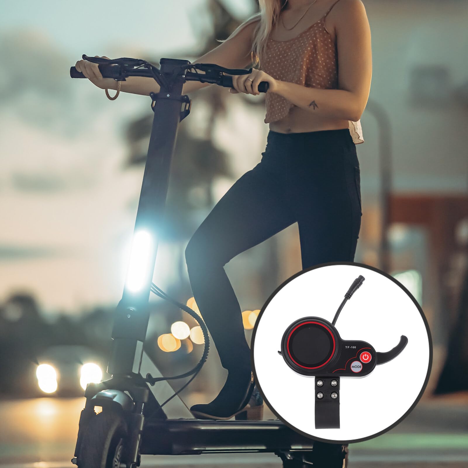 BESPORTBLE Affichage pour Scooter Électrique Kugoo Écran LCD Broches Informations De Vitesse Et Batterie Installation Facile Accessoire Indispensable pour Trottinette Électrique Interface