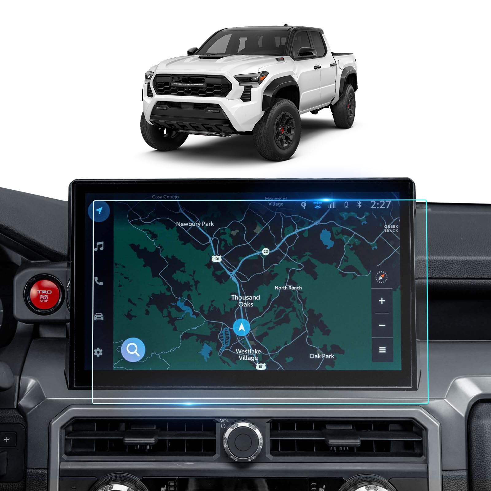 For 2025 2026 Toyota Tacoma Matte Anti-Glare Screen Protector - 2024 2025 2026 Tacoma Accessories (Limited/Trailhunter/TRD Pro/TRD Sport/TRD Off-Road)