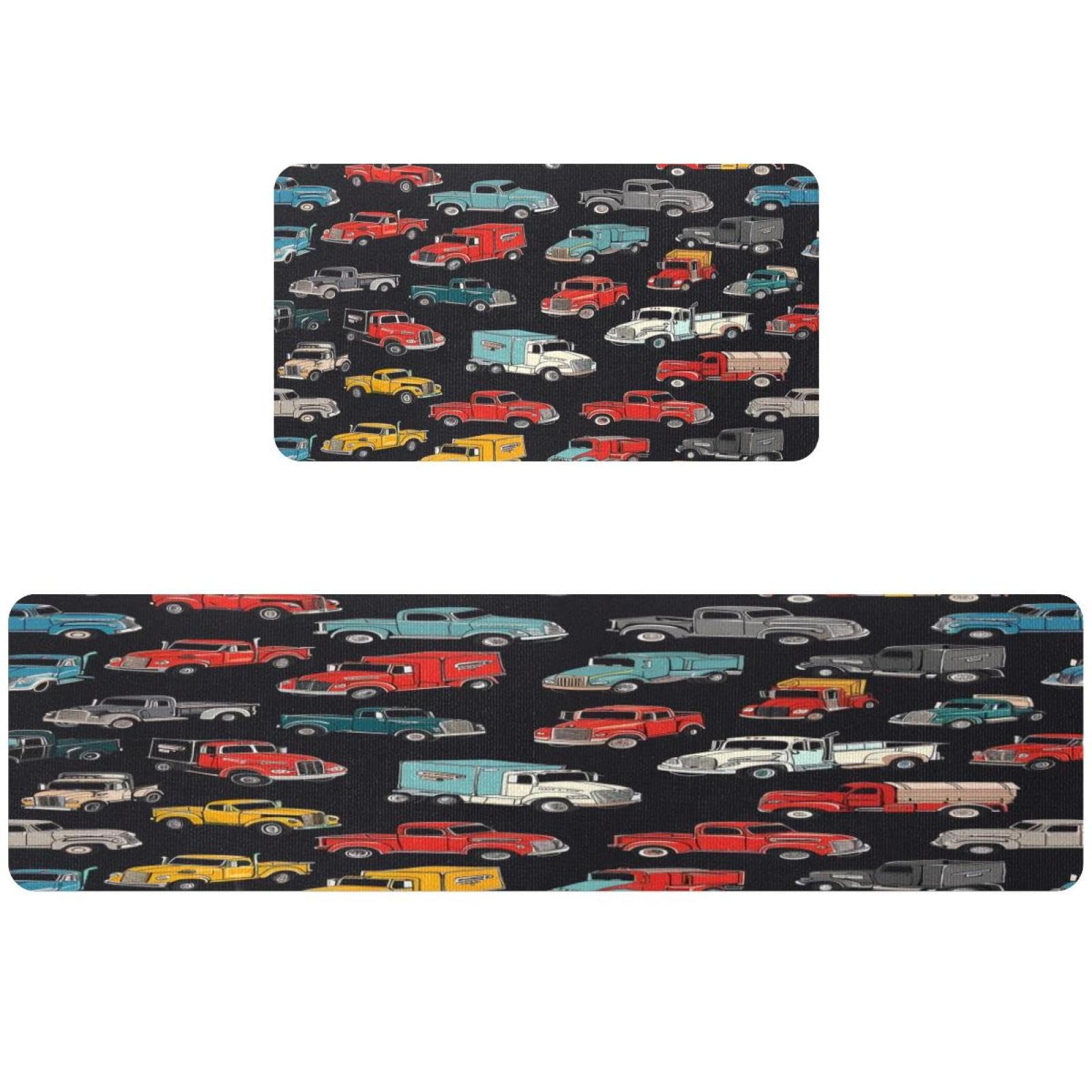 Alfombrillas de cocina vintage para pasillo y cuarto de lavado alfombras absorbentes VAPOKF
