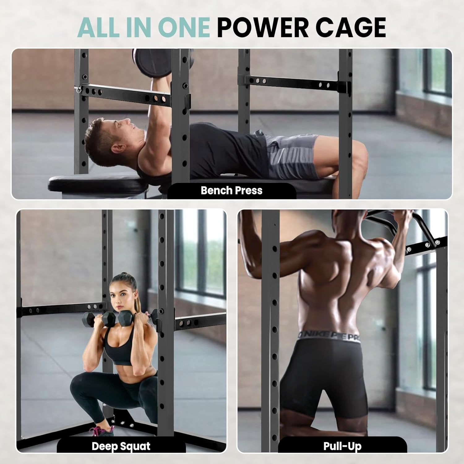 Generic Generic Power Cage – 1200lbs Capacity with Angled Pull-Up Bar - Image 6