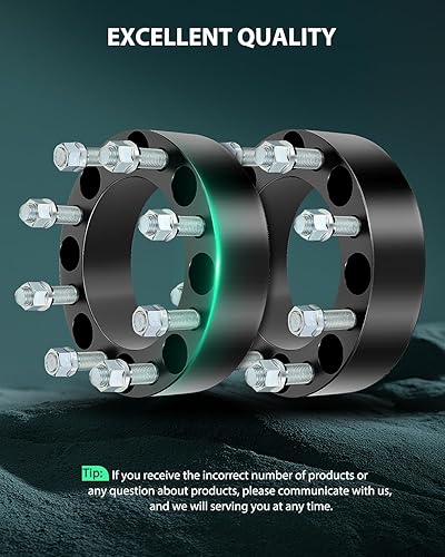 Miniatura 2 de SCITOO 4 espaciadores de rueda de 2 pulgadas de 0.315 x 6.693 in, 8 lengüetas de 14 x 1.5 pulgadas, compatibles con F-250 para F-350 Super Duty