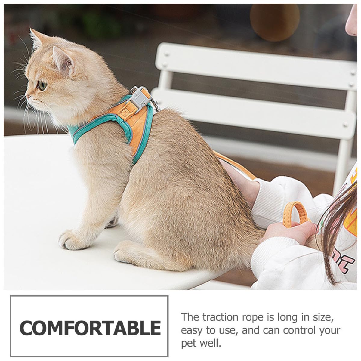 Didiseaon 3juegos Arnés Reflectante Ajustable para Gato Antiescape Arnés De Cómodo y Transpirable para