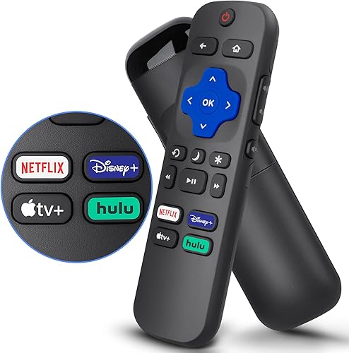Swocny Control remoto universal de repuesto compatible con Roku TV, para televisores TCLHisenseSharpPhilipsJVCRCAMagnavoxSanyoLGHaier Roku
