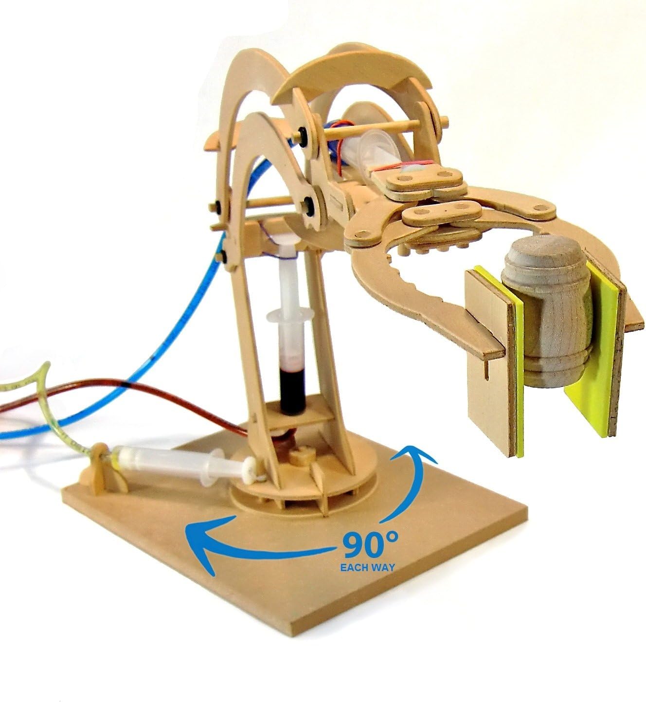 Hydraulic Robotic Arm Pathfinders Wood Construction Model Kit Age 8