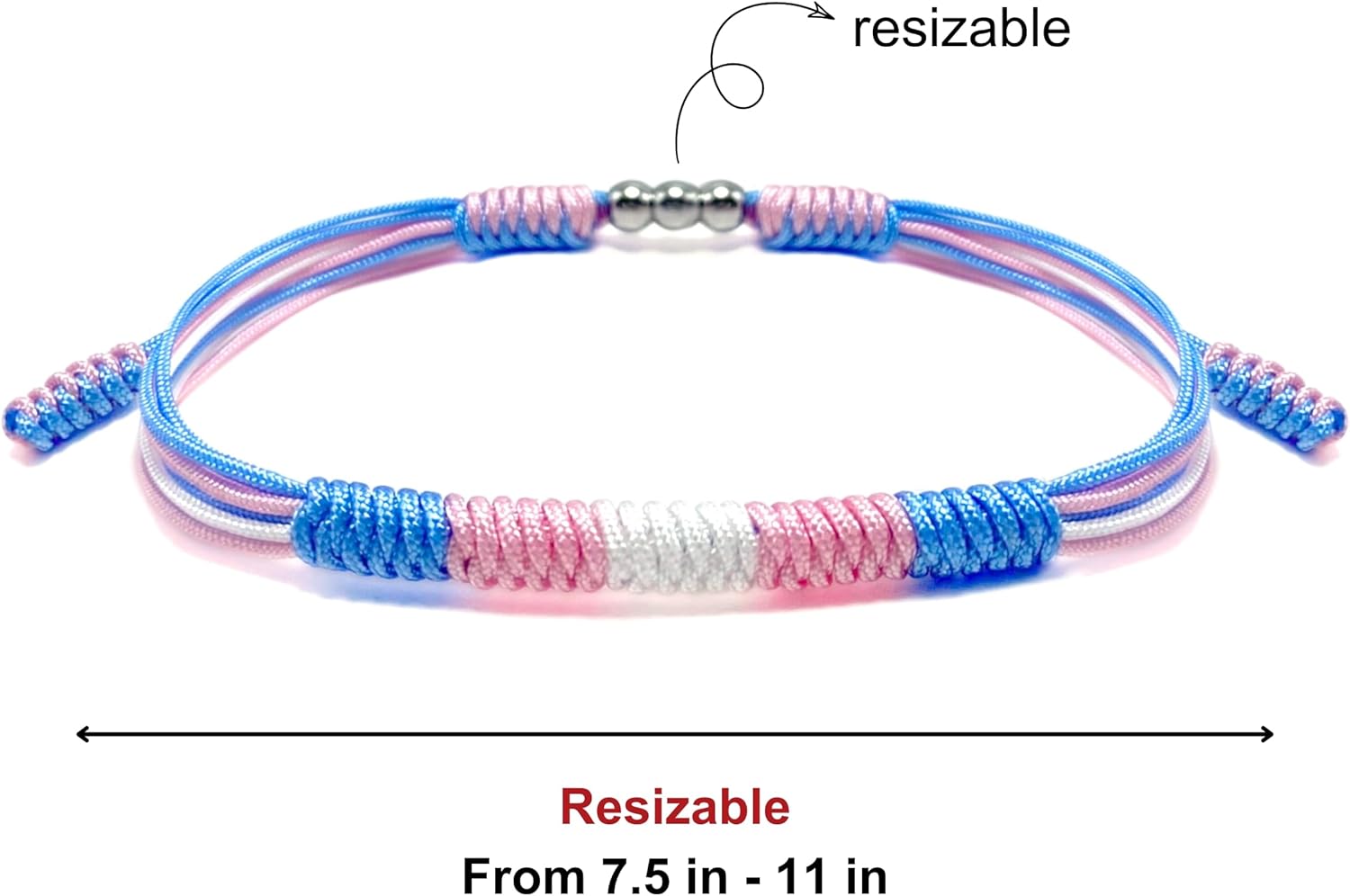 LAMIBEE LGBTQIA Pride, Bisexual, Pansexuality, Asexual, Lesbian, MLM Progress Flag Code Bracelet, Boho Style Rope Women Men Thread for Him Her, Pride Month - Image 7