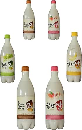 bick.shop® 6x Makgeolli 750ml Korea Alkohol Getränk Sparkling 3-6% Alk ...