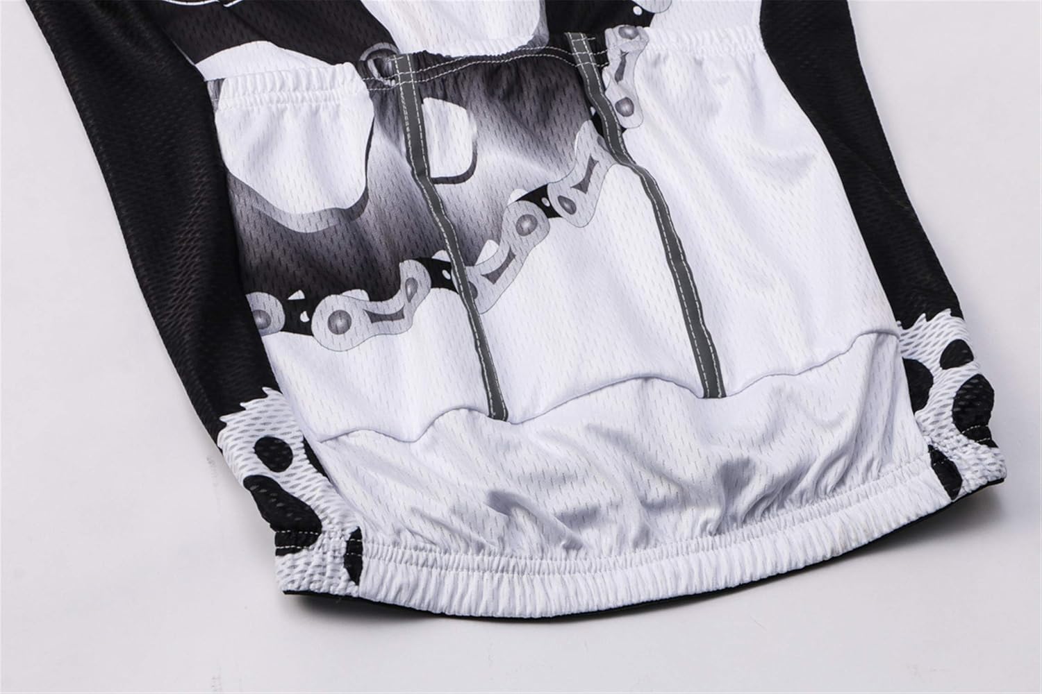 Men's Cycling Jersey Skull Sets Bike Shorts with 5D Gel Padded Reflective Quick-Dry