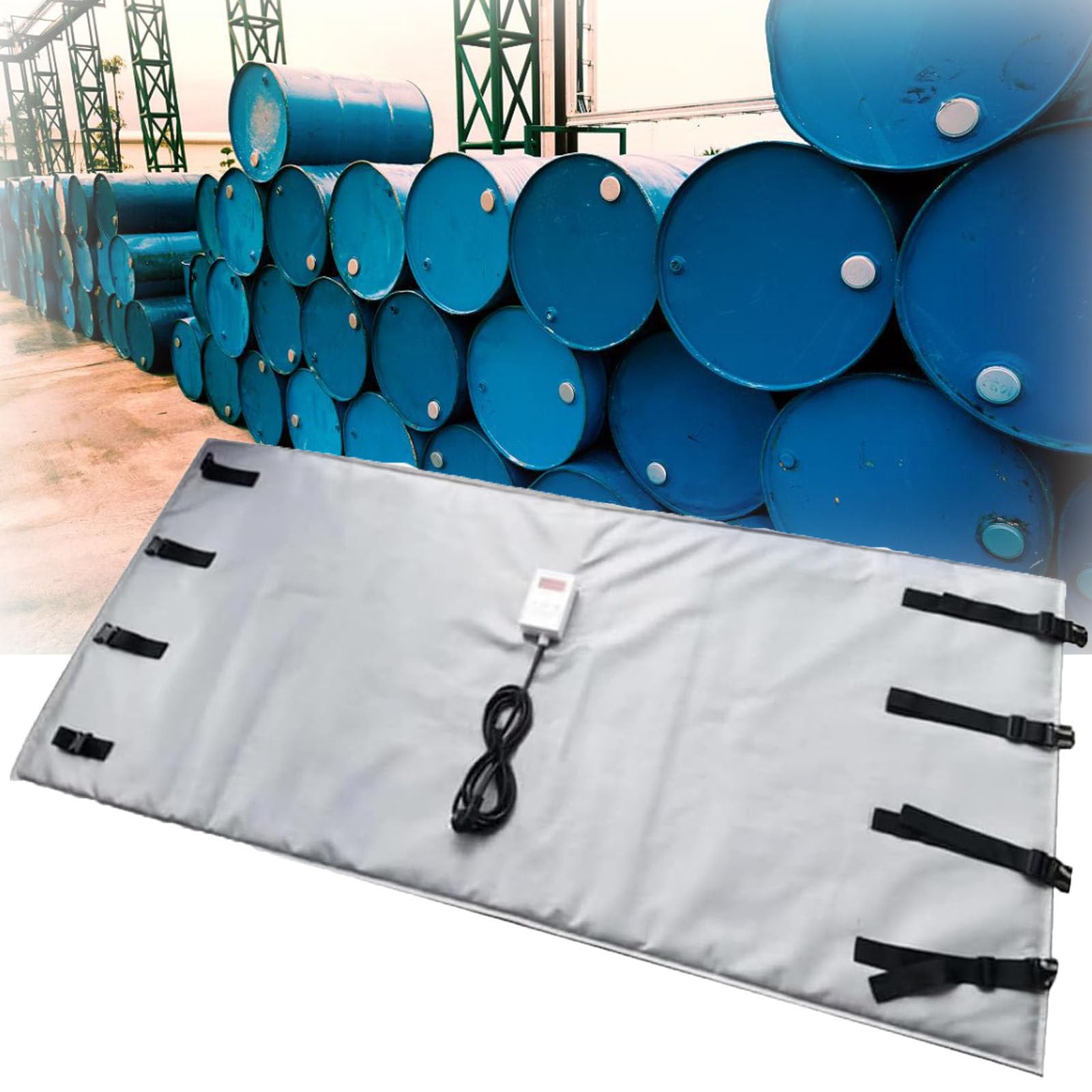 Ylpddmm Grey 55 Gallon/275 Gallon Full Cover Ibc Tote/Tank Heater Blanket -55Gal/200L