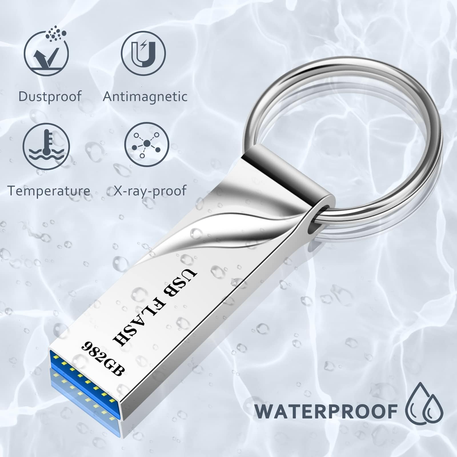 Clé USB 982 Go 982 Go Clé USB Flash Drive 982 Go Avec Porte-clés Portable USB Haute Vitesse 982 Go Stockage Ultra Large 982 Go Clé USB Pour PC/ordinateur Portable/ordinateur