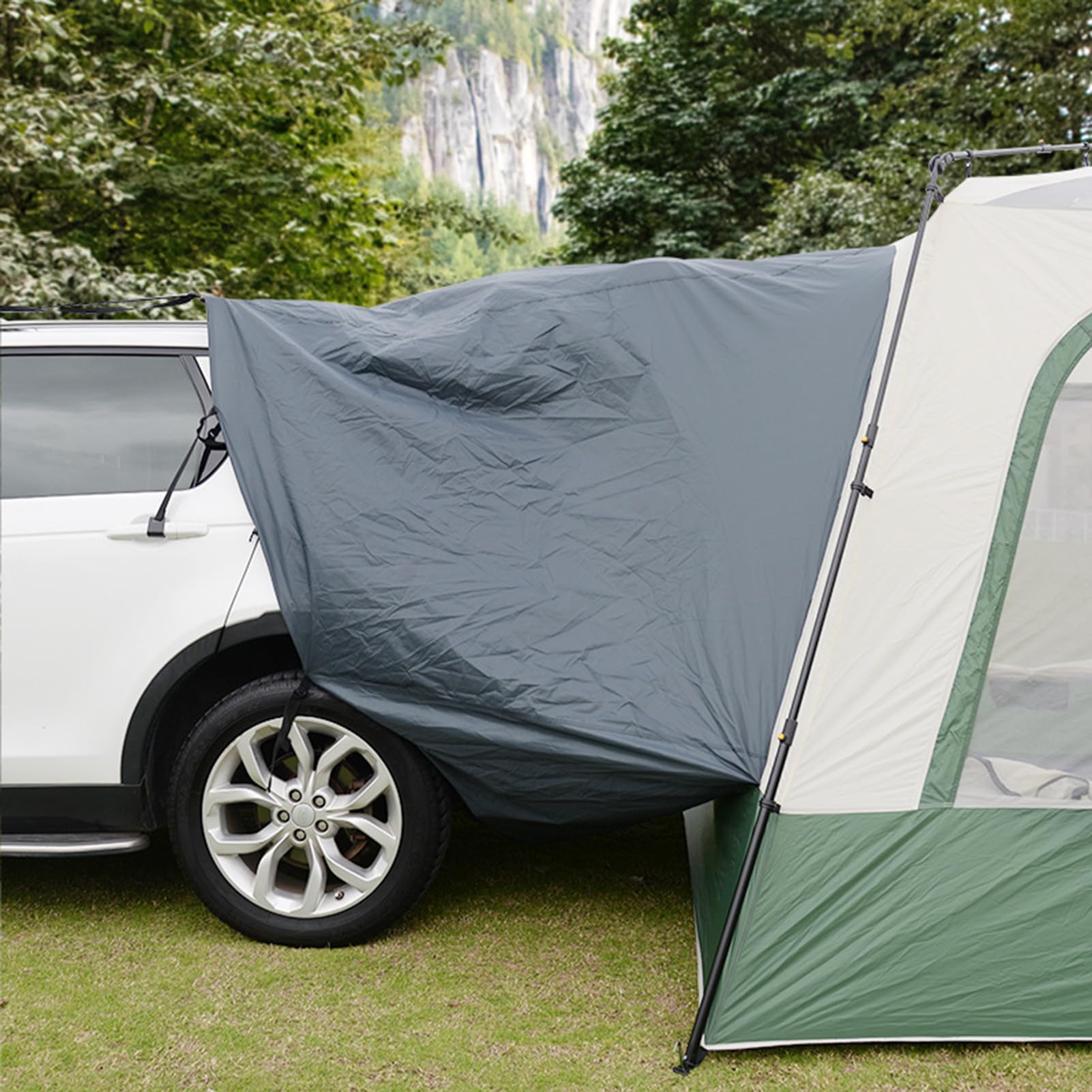 Tente de Camping，Tente de Toit，Tente de Camping pour SUV de 5 à 8 Personnes, Tente de hayon étanche avec auvent d'ombrage, Tente à hayon Portable pour Voiture,
