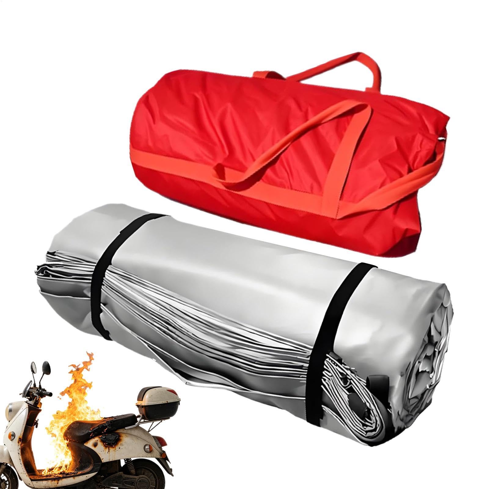 Manta de Supervivencia Almohadilla Extintora Reutilizable Multiusos | Manta ignífuga resistente para Casa Ahumador Exterior Desastre Chimenea Cocina Coche