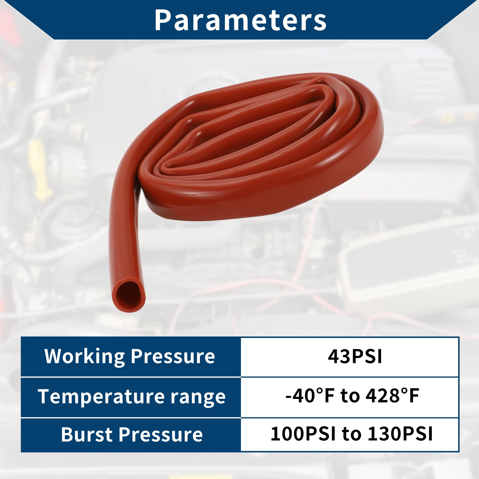 Tubo in Silicone per Aspirazione Tubo per Linea di Aspirazione Automobilistica ad Alta Temperatura 5Ft 13/16" 20mm ID 2.5mm Spessore 1 Pz Rosso