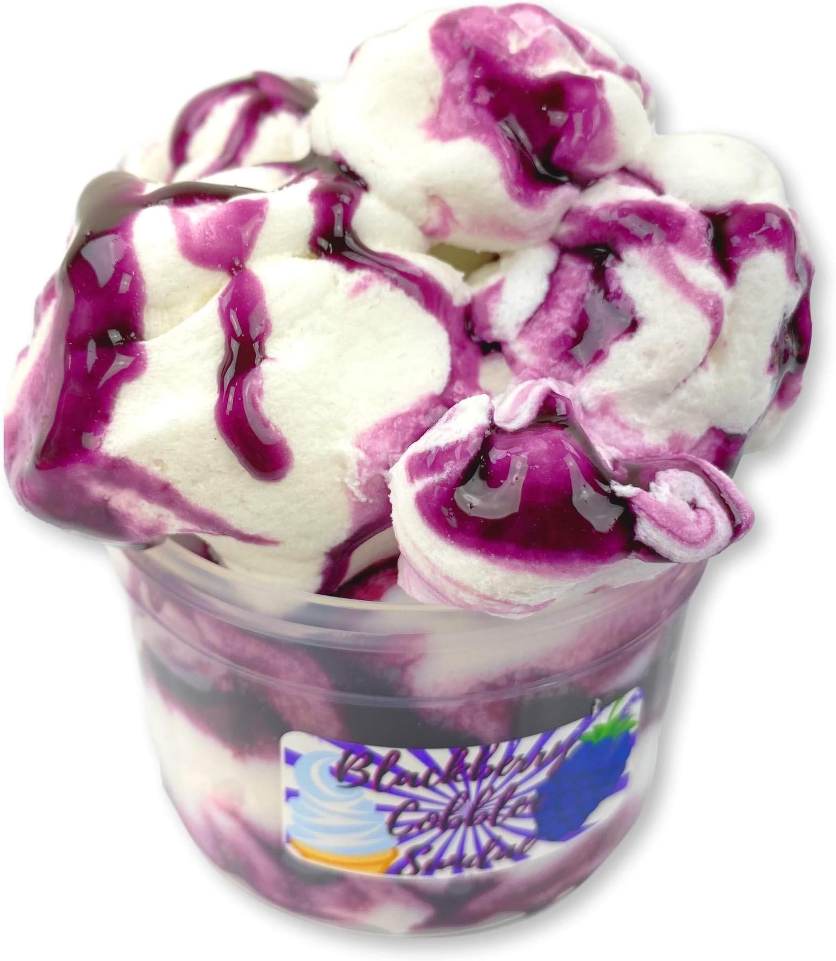 Dope Slimes BlackBerry Cobbler Sundae (8oz) - Scented Icecream Slime - Handmade in USA