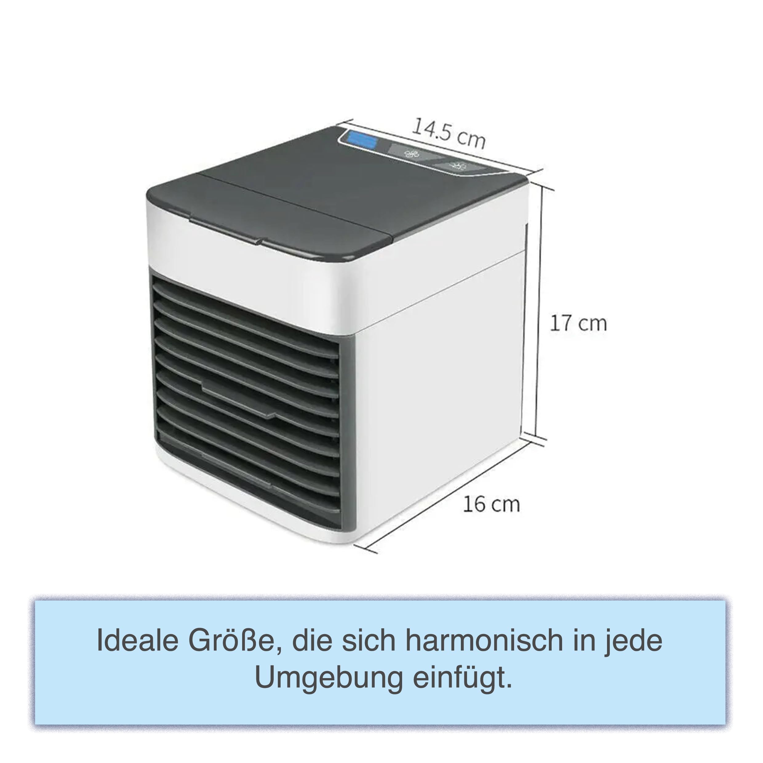 Polar Air Cooler – Raffreddatore d'aria premium – Condizionatore portatile con 3 livelli e 7 luci d'atmosfera – Mini raffreddatore, rinfrescatore d'aria premium
