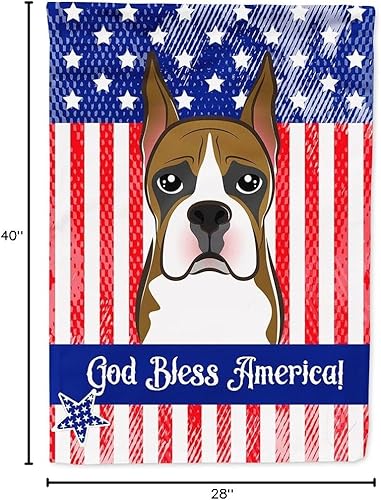 Vista 405 de Caroline's Treasures BB2171GF American Flag and Border Collie Garden Flag Mailbox Flag Decorative Yard Flag Banner Outside Patio Artwork Yard Flower