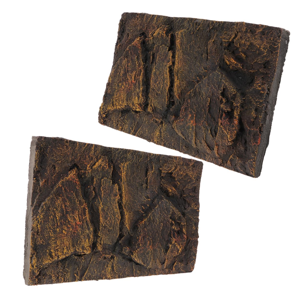 2 Piezas Telón De Fondo De Caja De Reptil Fondo De Terrario Decorativo Soporte Para Pecera Fondo De Pecera Fondo De Terrario De Corteza Reptichip 3d Vidrio Piedra De Dragón Pu