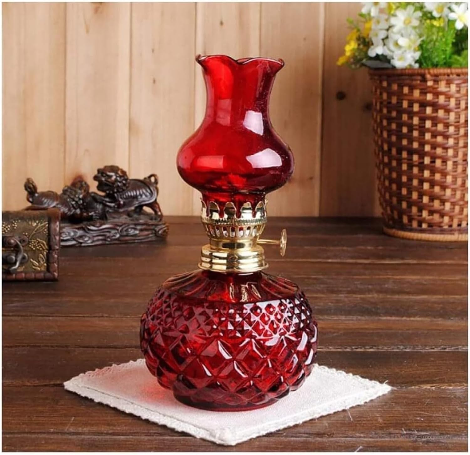 Oil Lamps Vintage Glass Kerosene Lamp Clear Barn Light Hurricane Lamp Interior Decor Kerosene Oil Lamp Home Oil Lamps Retro Churches