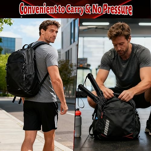 Miniatura 4 de Cuerdas de batalla sin cuerda (paquete de 2) cuerdas de entrenamiento portátiles para entrenamientos HIIT, entrenamiento cardiovascular y muscular,