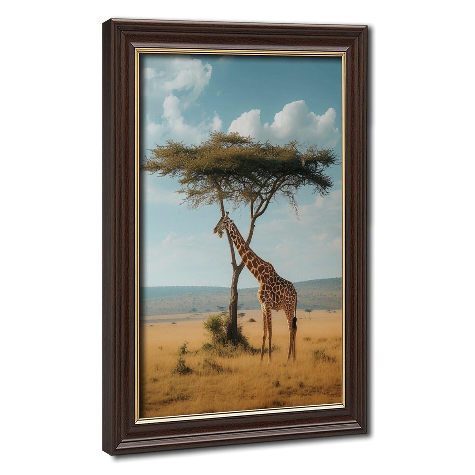 Bareronor Giraffe Safari Canvas Poster Bedroom Decor Landscape Office Room Decor Gift 16" L X 24" W