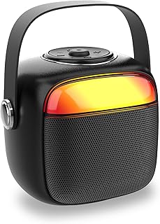 Pebble Flare Portable Bluetooth Speaker with Deep Bass | TWS Pairing | RGB Lights | Auto Pairing | Compact Premium Design - Black