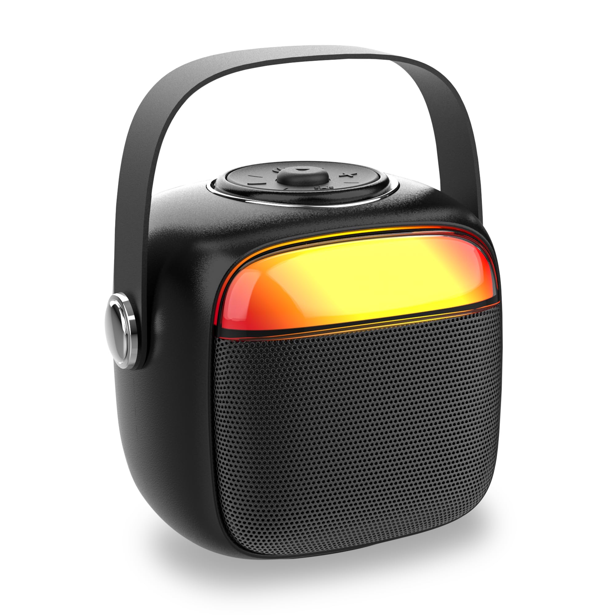 Pebble Flare 5W Portable Bluetooth Speaker Deep Bass RGB Lights BT v5.3 TWS Pairing 4H Playtime Auto Pairing AUX/USB/TF/BT Compact Premium Design (Black)-image-26