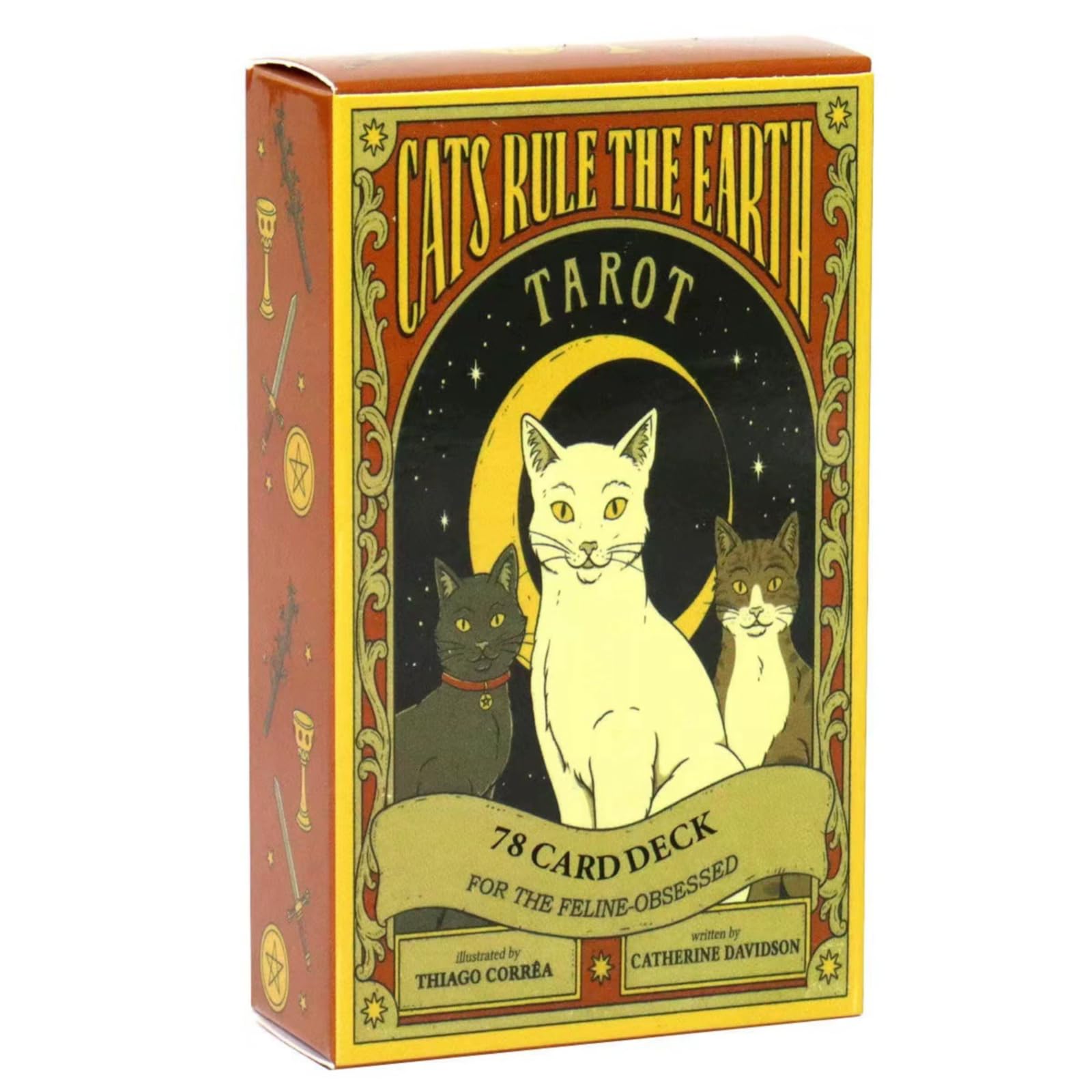 新品　白黒　子猫　タロット　海外お取り寄せ　全78枚　手のひらサイズ Amazon.co.jp: [AZAASU] 猫 イラスト 78枚 タロット カード 占い