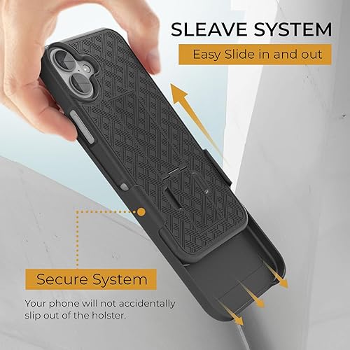 Vista 70 de MOTIVE for iPhone 15 Pro Max Case with Belt Clip, Shell Holster Combo for Apple iPhone 15 Pro Max Holster, Slim Rugged Case, Drop Shockproof