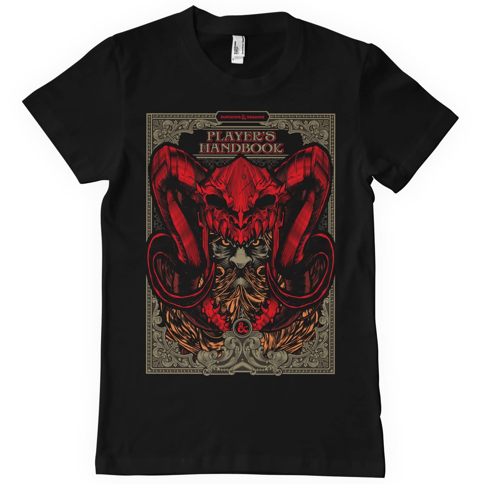 Dungeons & Dragons Officially Licensed Player's Handbook Mens T-Shirt Black