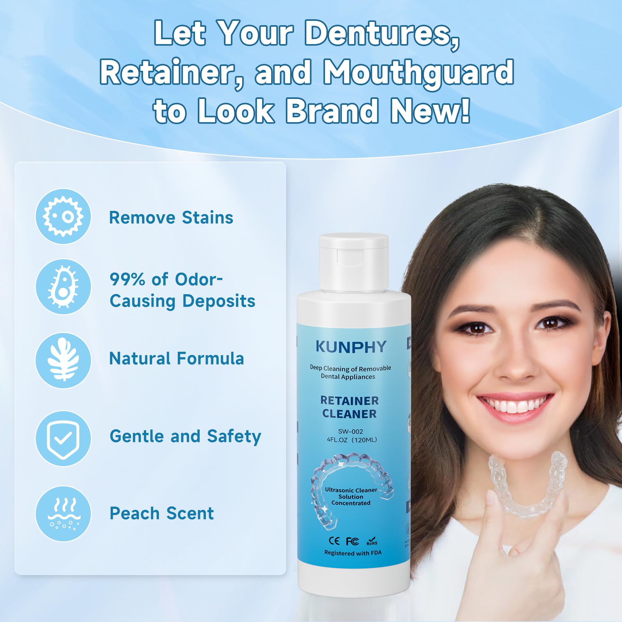 Ultrasonic Retainer Cleaner - Denture & Aligners -2