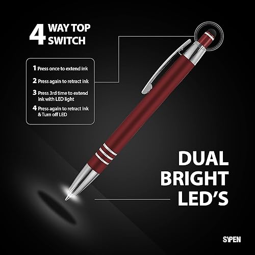 Miniatura 3 de Juego de regalo personalizado, 2 bolígrafos de lujo de metal de goma + linterna LED de escritor nocturno + lápiz capacitivo + caja de regalo, nombre