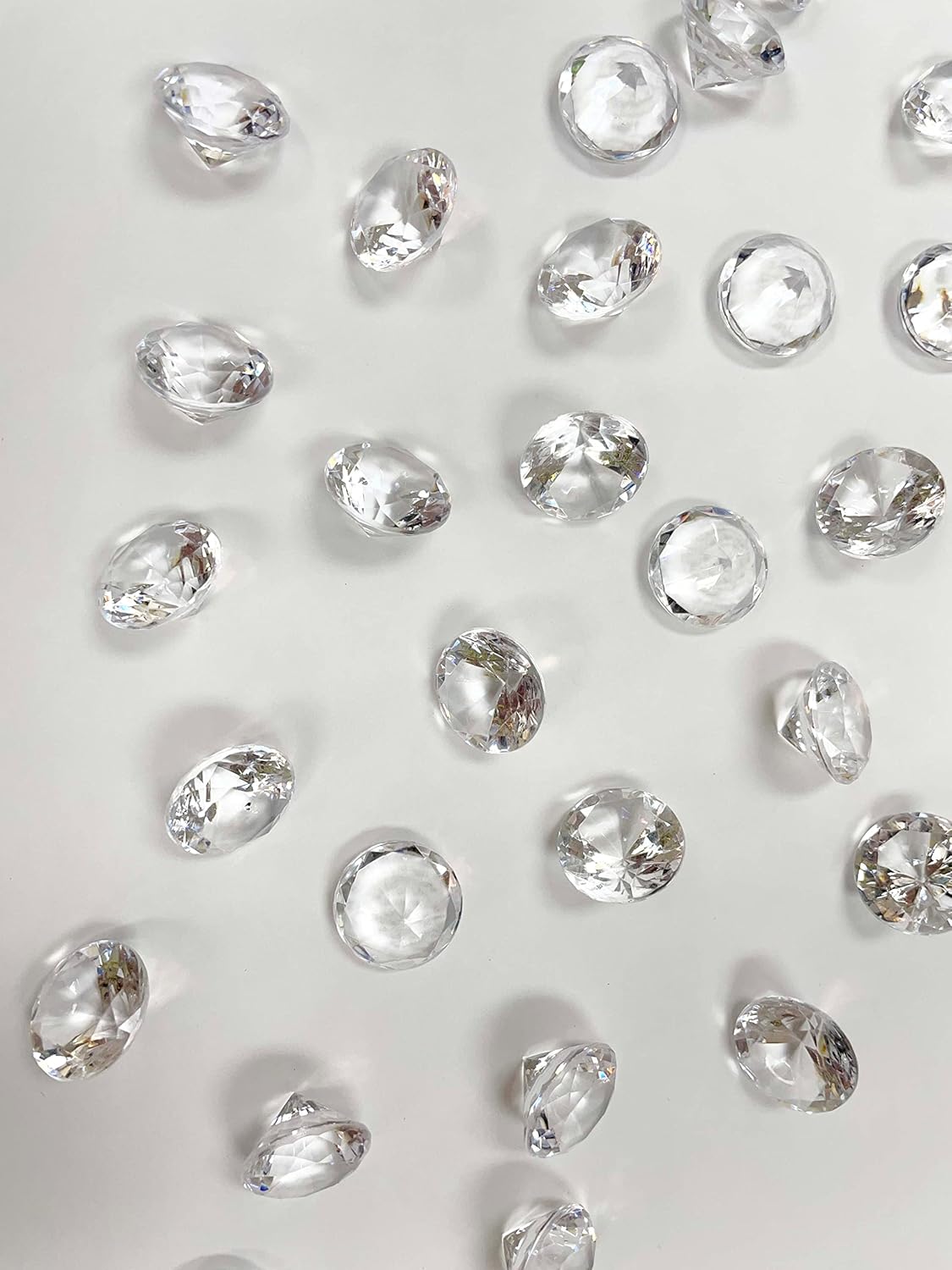 Diamond Scatter 50pc 0.79"/20mm Table Scatter, Wedding Decoration, Flower Vase Filler (Pack of 24)