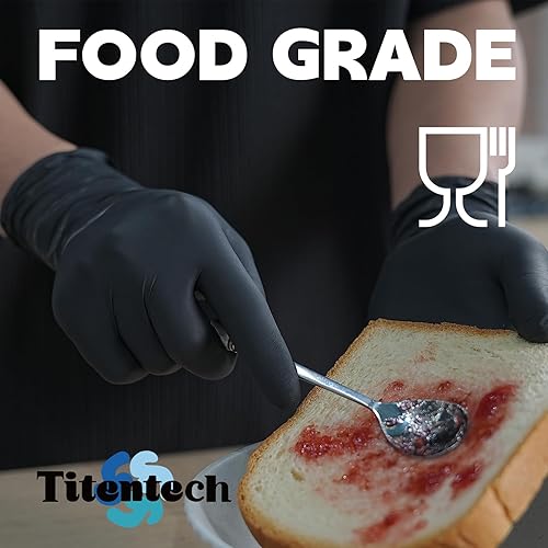 Miniatura 5 de Guantes desechables de examen de nitrilo guantes de cocina negros desechables seguros para alimentos 3mil 100 unidscaja