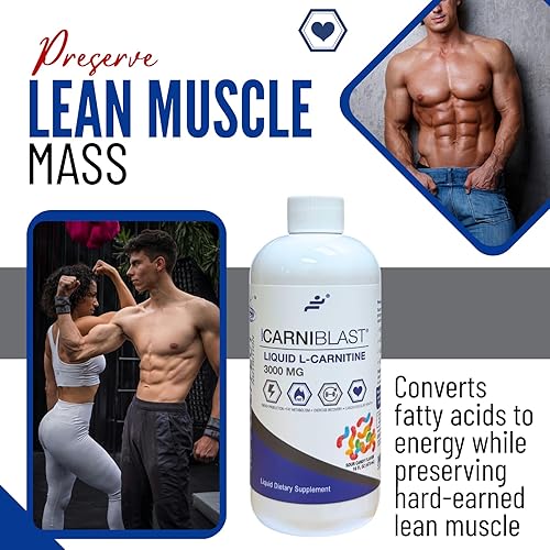 Miniatura 4 de Bricker Labs CARNIBLAST L-carnitina líquida de 3000 mg con energía Carnipure y GBB, soporte de resistencia y resistencia, suplemento antes y después