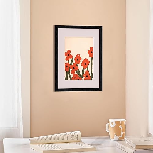 Vista 454 de eletecpro Juego de 10 marcos de fotos de 8.5 x 11 pulgadas, collage de fotos, decoración de pared, fotos de 5 x 7 con paspartú o de 8.5 x 11 Negro