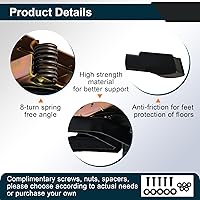 Vista 5 de Base reclinable de repuesto de 24 pulgadas con placa giratoria 360 inclinada de 5 patas con tapas con 51 rodamientos de bolas