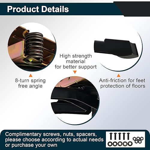 Miniatura 5 de Base reclinable de repuesto de 24 pulgadas con placa giratoria 360 inclinada de 5 patas con tapas con 51 rodamientos de bolas