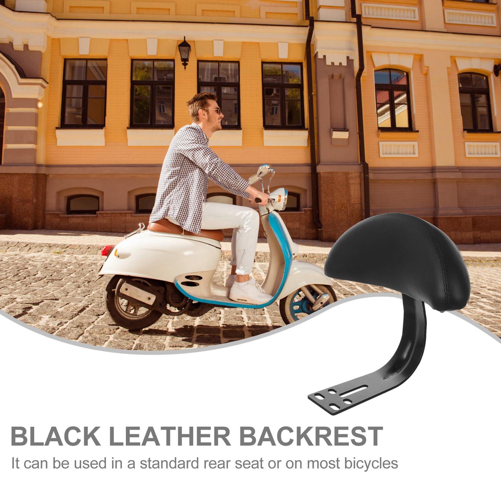 Mikinona Schienale per Bicicletta Elettrica con Cuscino Imbottito Ergonomico Supporto Schiena Allargato per Comfort e Riduzione Affaticamento Facile Installazione per E-bike e Bike