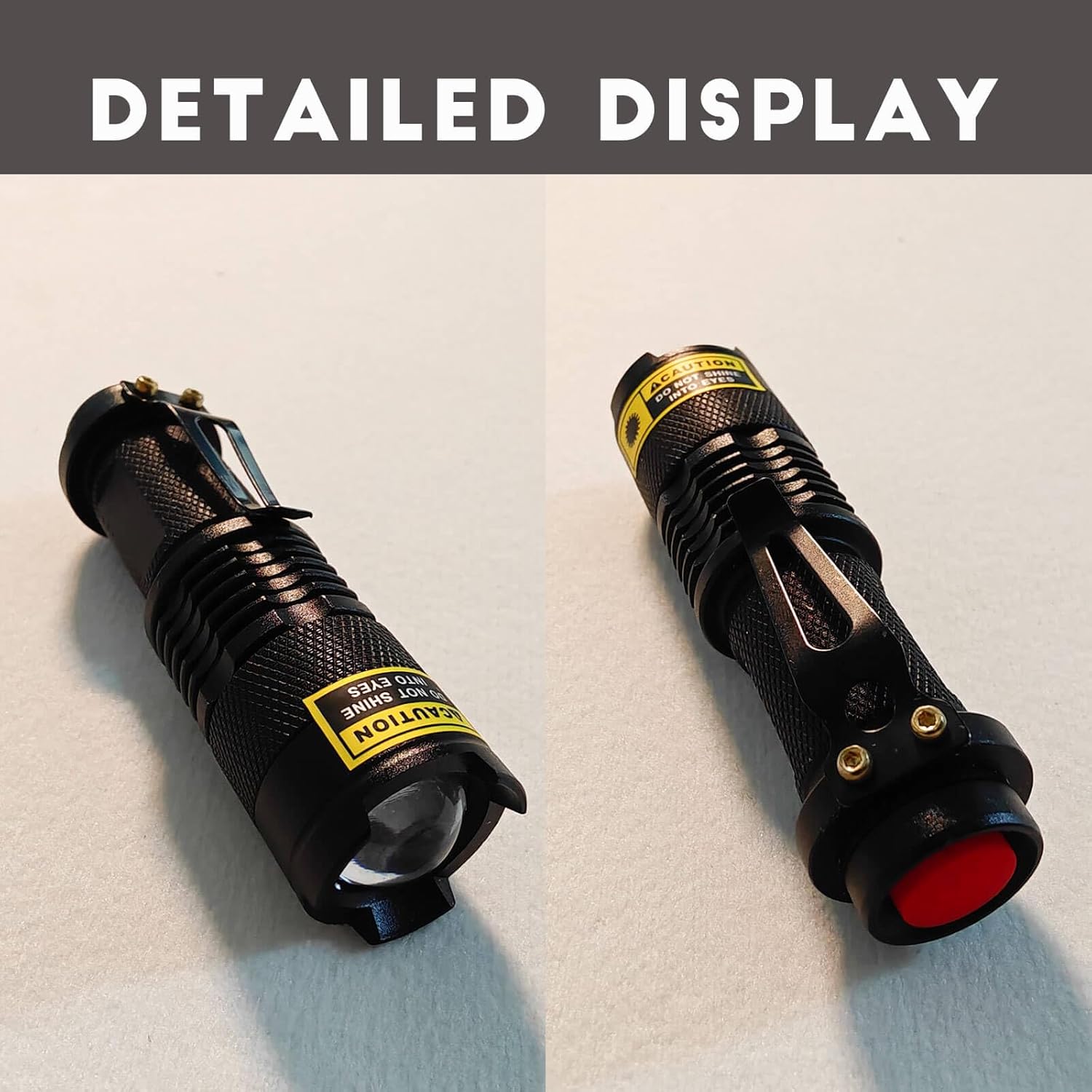 R1 Low-Lumen Mini Red Flashlight - Zoomable, Dim Red Light, Perfect for Close-Range Reading and Viewing Star Charts While Stargazing in Astronomy, Night Vision - Batteries Not Included