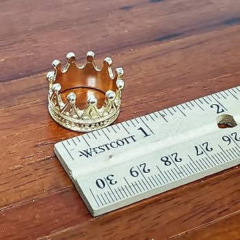Amazon.com: Dollhouse Mini Crown, Metal Doll Crown Dollhouse