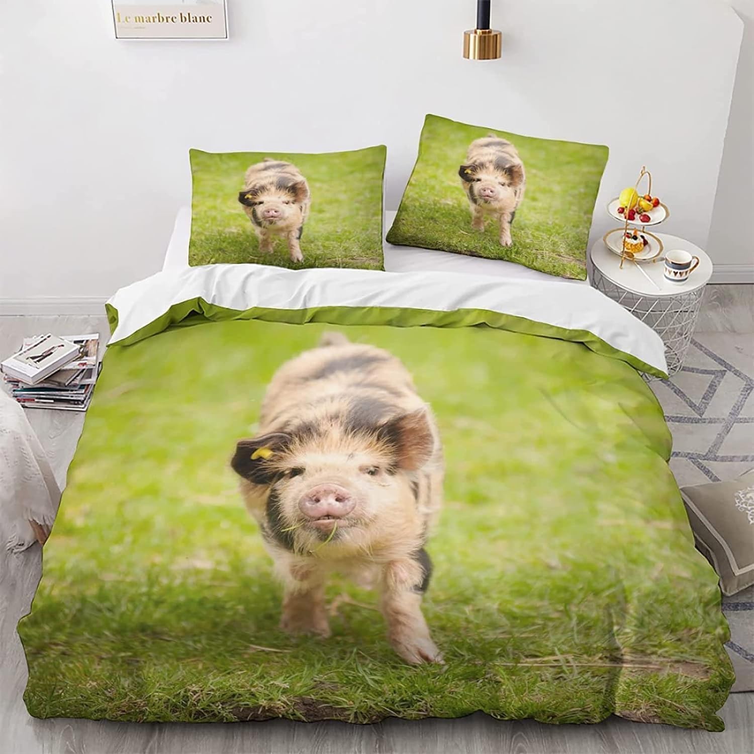 Housse de couette 240x260 sanglier pour lit 2 personnes
