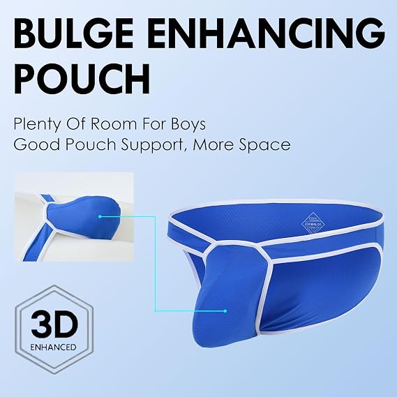 Men's Bikini Underwear Bulge Enhancing Pouch Low Rise Sexy Briefs