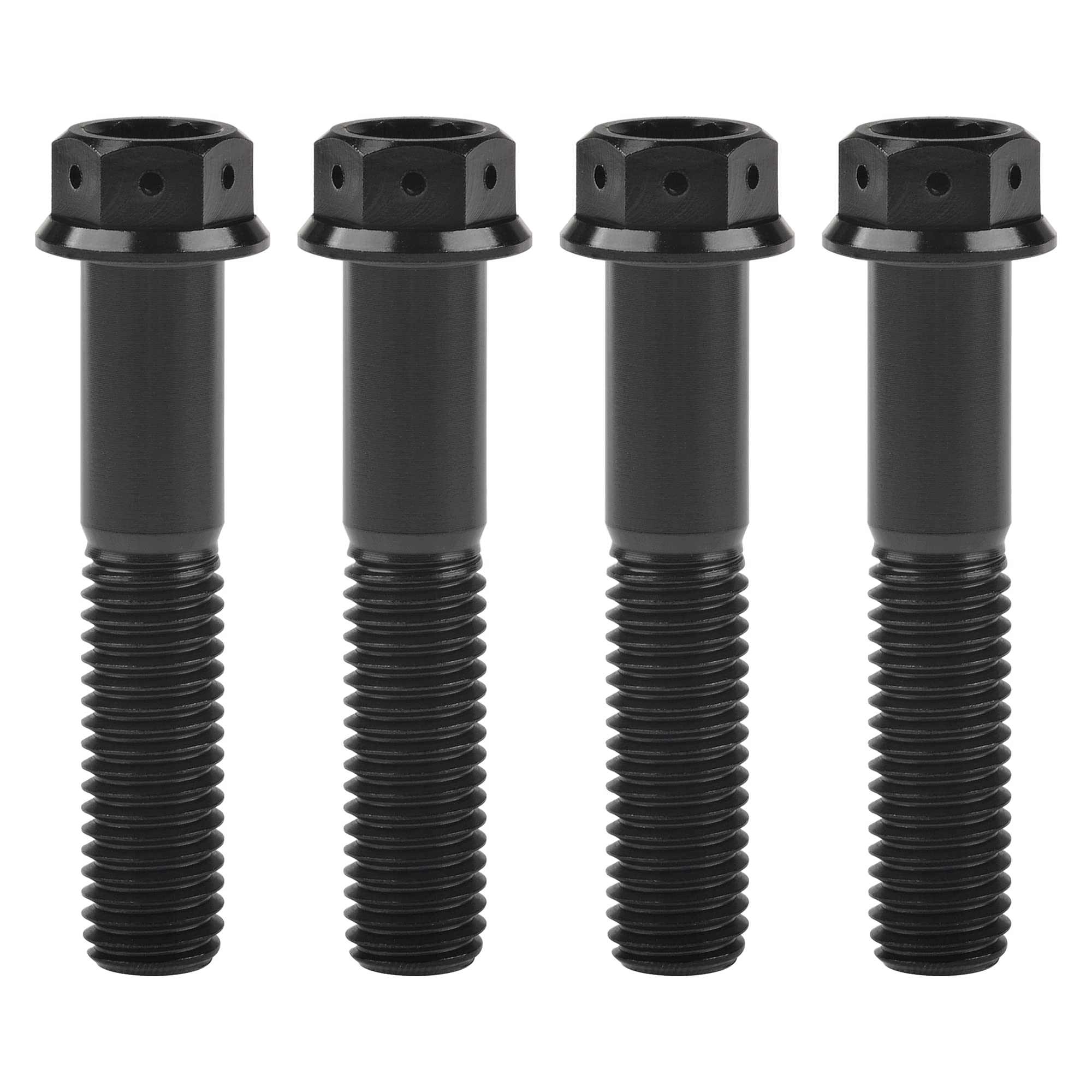 Tornillos de cabeza hexagonal de titanio M10 de alta resistencia negra 8