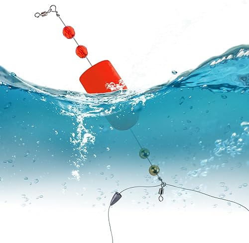 Miniatura 7 de Goture 6 unidades - 8 piezas de espuma EVA Bobber de pesca Bobber Bobber Bagre Bobbers iluminados Bobbers Pesca nocturna con 10 varillas brillantes