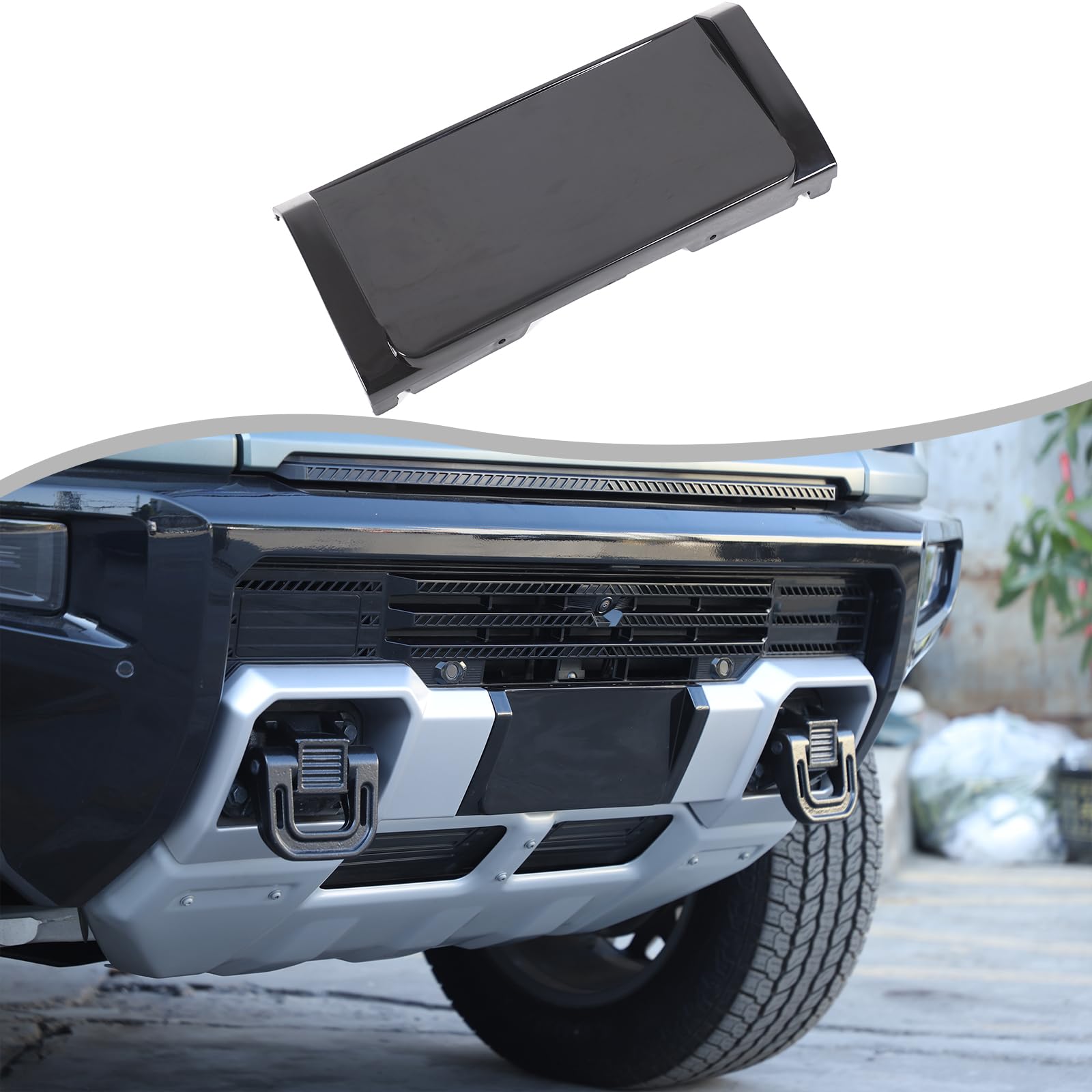 Photo 1 of Aotumcer License Plate Frame Cover Compatible with Hummer EV 2022 2023 2024 2025 2026 Accessories SUV/SUT ABS Front Bumper Bracket Holder OE?85580669