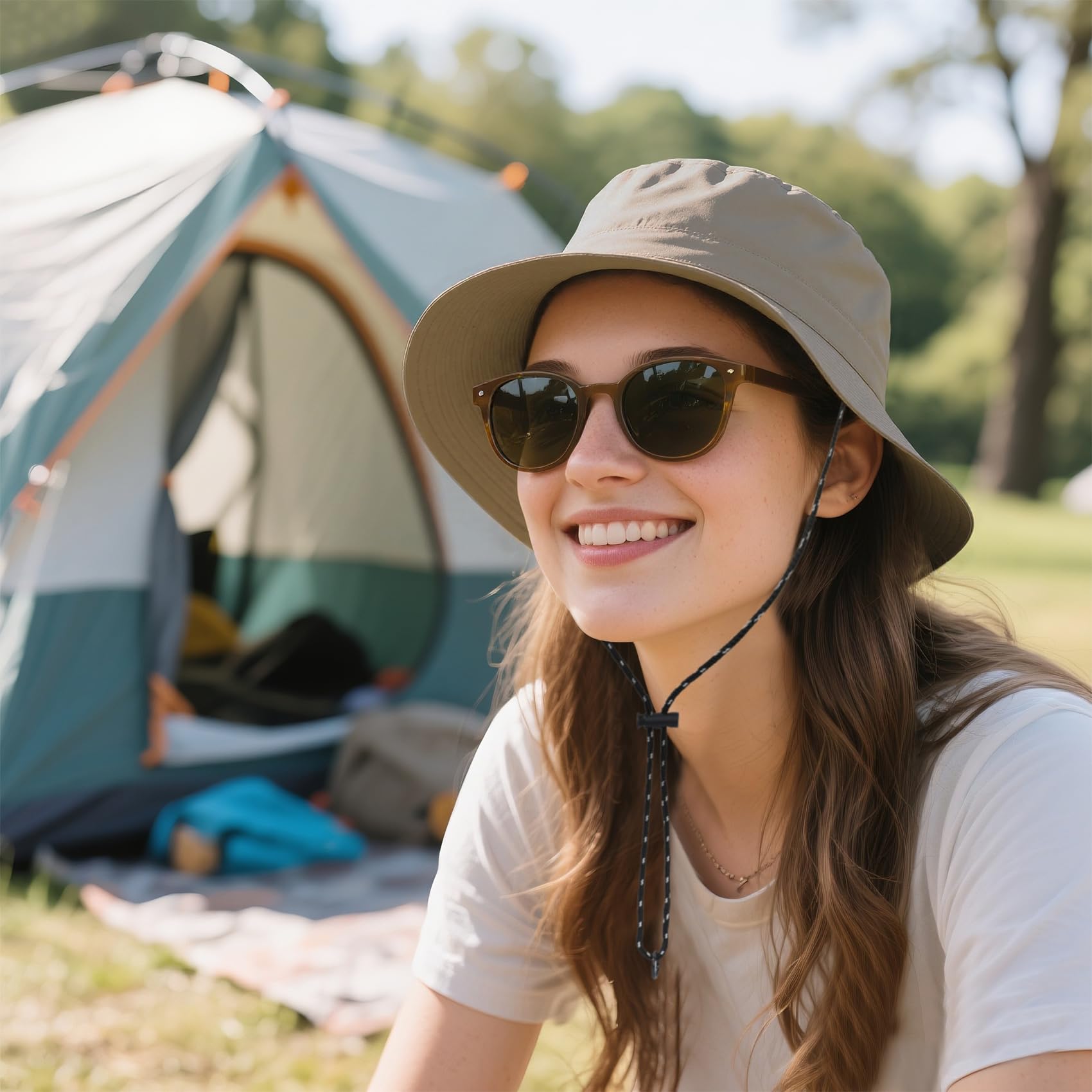 Durio Waterproof Bucket Hats for Woman UPF 50+ Sun Hat UV Protection Packable Rain Hats for Women Lightweight Hiking Hat