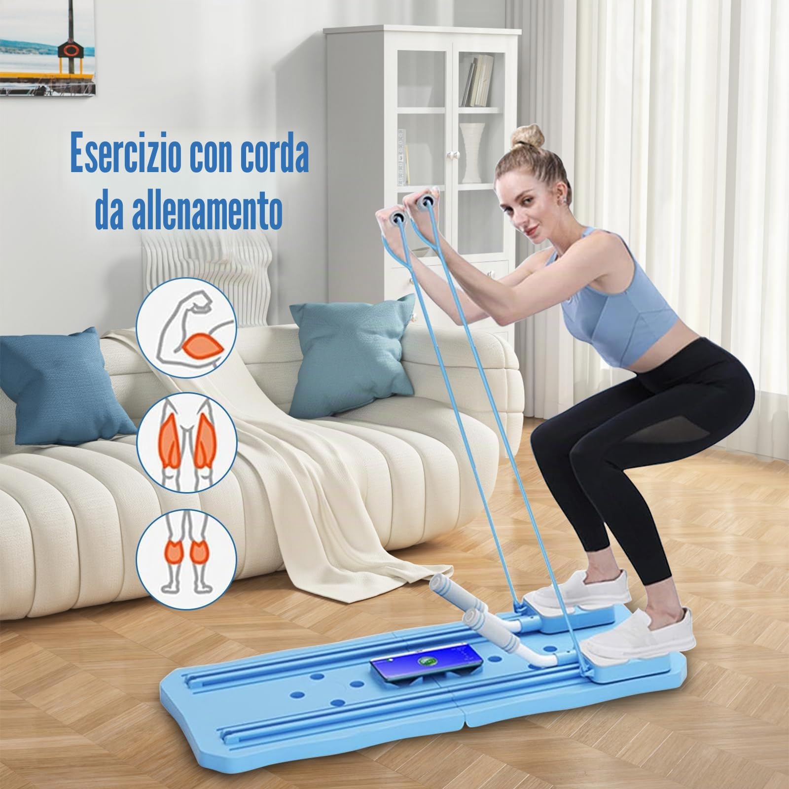 93 x 37 cm 2 in 1 Pilates Riformer, Macchina Pilate, Pilate Plan, Macchina Pilate Casa, Allenatore Di Allenamento Completo del Corpo, per Allenamento del Tronco E degli Addominali