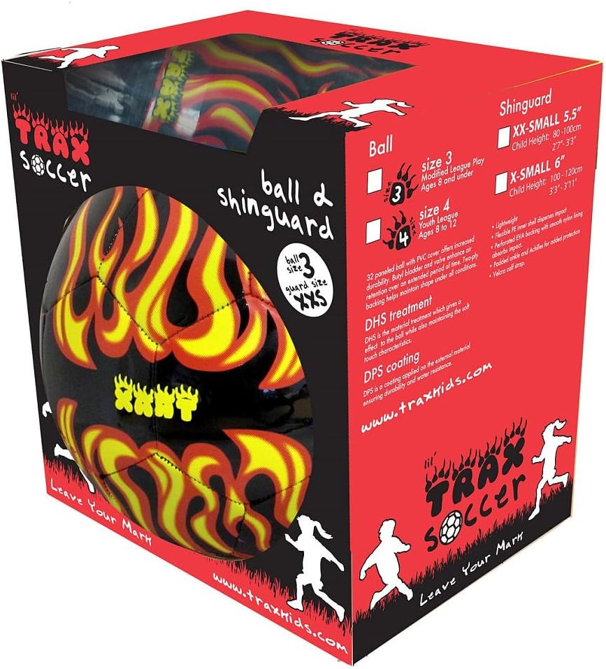 Trax Soccer Ball and Guard Combo Pack Size 4