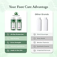 Vista 8 de FOOT SENSE Polvo natural para pies y zapatos, desodorante para pies, sin talco, eliminador de olores, desinfecta y desodoriza, de larga duración