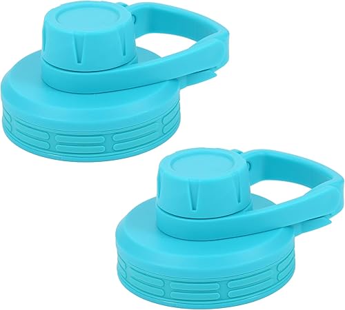 IRON FLASK Tapa de boquilla para boca ancha, botellas de agua deportivas aisladas, tapa para beber, sin BPA, 2 tapas (aguamarina)
