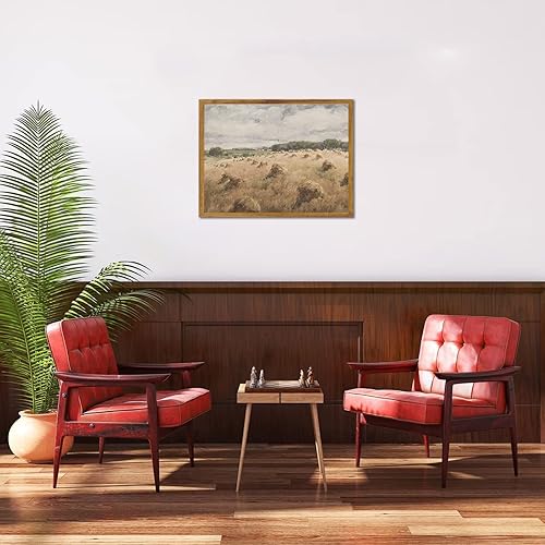 Miniatura 5 de Lienzo decorativo para pared, diseño de paisaje, impresiones para decoración del hogar, pajares de arroz, lienzo, arte de pared, lienzo de campo